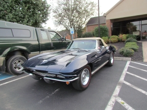 Vintage black corvette