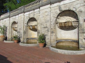 fountains in wall