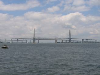 view of bridges from water