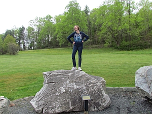 Sophie on rock