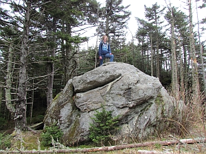 Sophie on another rock