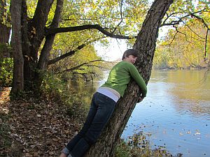 Sophie at the river