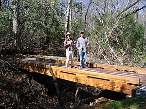 Dad & Brett on new bridge