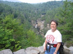 Anne at Linville Falls