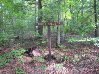 Triple Falls Sign