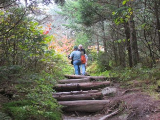 on the trail