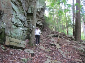 walking on rocks