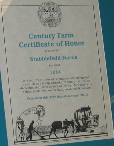 Century farm plaque