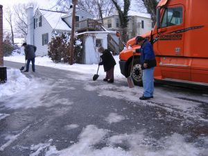 icy driveway