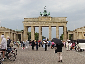 Carolyn at Brandenburg Gate