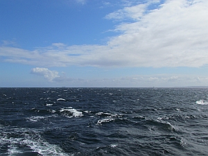 at sea