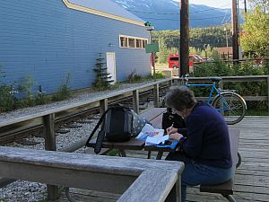 Anne writing