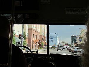 bus window view