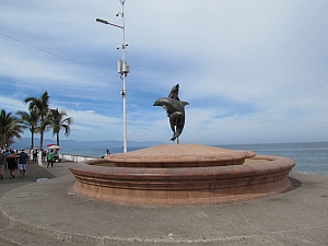 dolphin statue