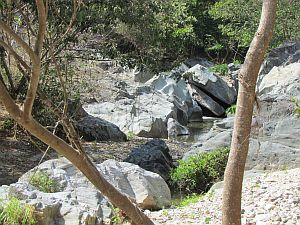 rocks at river