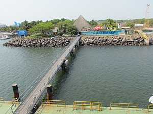 Walkway from dock