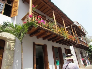 flowers on balconies