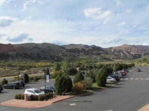 parking lot & mountains