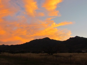 orange clouds