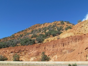 roadside red rock