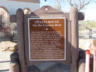 Onates Route Camino Real Sign