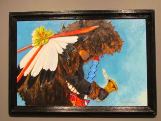 Young Buffalo Dancer painting