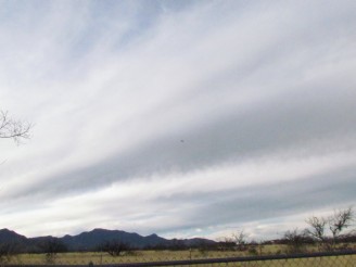 clouds and aerostat