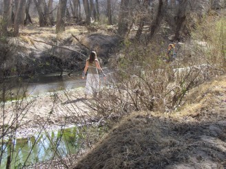 couple in river