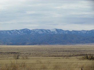 snow on the mountains